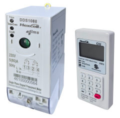 Compteur d'énergie monophasé à prépaiement pour montage sur rail DIN (STS DDSY1088-D)